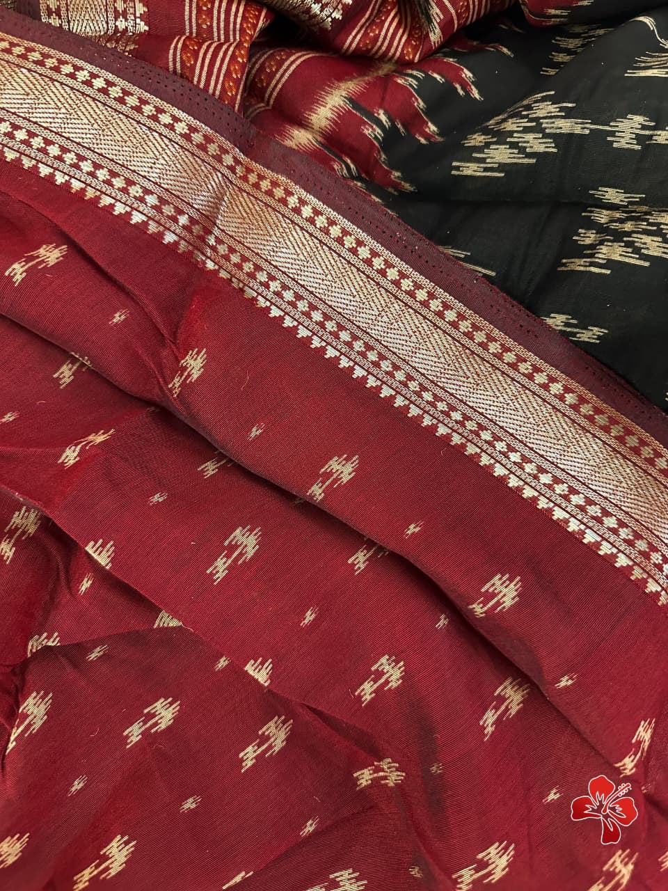 Soft ikkat printed mix cotton sarees