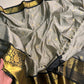 Beautiful semi katan Banarasi silk saree with contrast border