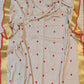 Pure authentic mul cotton saree with heart embroidery