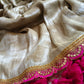 Mul tissue saree with lace border - 2