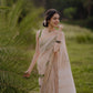 Premium tissue linen saree with beautiful embroidery