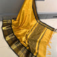 Beautiful semi katan Banarasi silk saree with contrast border