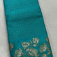 Gorgeous premium viscous chinon silk saree with zari checks and embroidered border