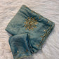 Soft two tone tissue silk with sequins and gotta patti work