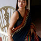 Madhubani bengal cotton saree with temple weavings