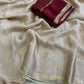 Beautiful viscose georgette saree with sequins butti