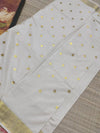 Premium Cotton Polka Embroidered Saree