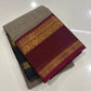 Pure kanchi cotton saree with red and black border