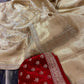 Pure tissue kanchi saree with velvet blouse