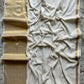 Pure and authentic mul cotton saree with broad gold zari line border on one side and small border on other side