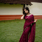 Soft viscous crushed chinon silk saree