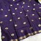 Beautiful viscous russian silk saree with self design and small zari border - mandala design