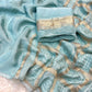 Beautiful viscous crape silk saree with Bandhini pallu