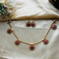 Round Lotus motifs necklace