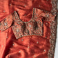 Beautiful soft organza crepe silk saree with handwork (Prebooking)