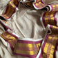 Soft Mul cotton saree - Wine