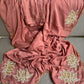 Soft crush rangoli saree with beautiful lotus handwork on pallu