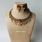 Ruby Cascade Pearl Choker Set