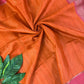 Beautiful semi matka saree with small zari weavings in body and contrast border