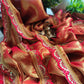 Mul tissue saree with lace border - 4