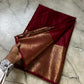 Gorgeous warm silk saree with broad border