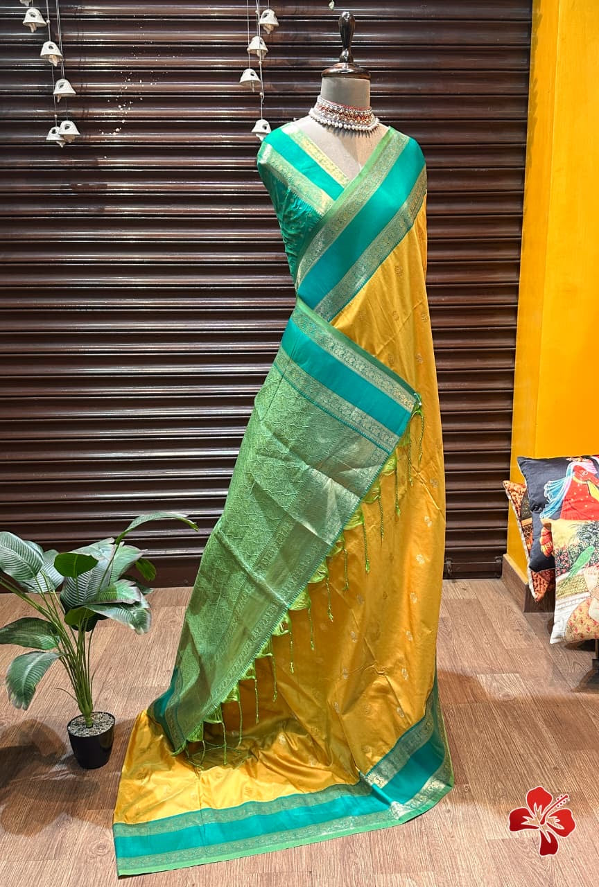 Beautiful semi silk saree with contrast border (Prebooking 35 days)