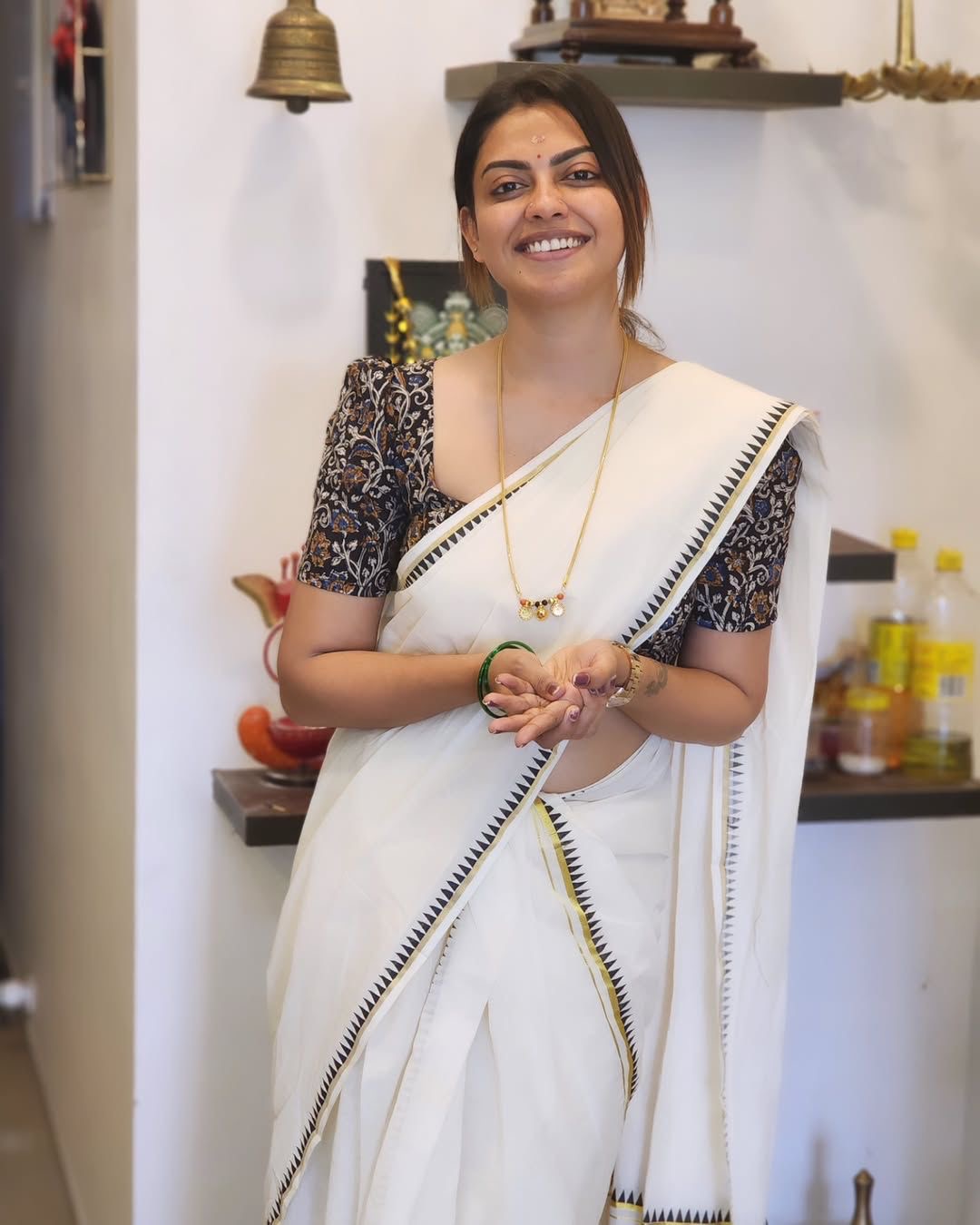 Anusree inspired temple setmund
