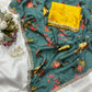 Floral chinon saree with beautiful pearl work border