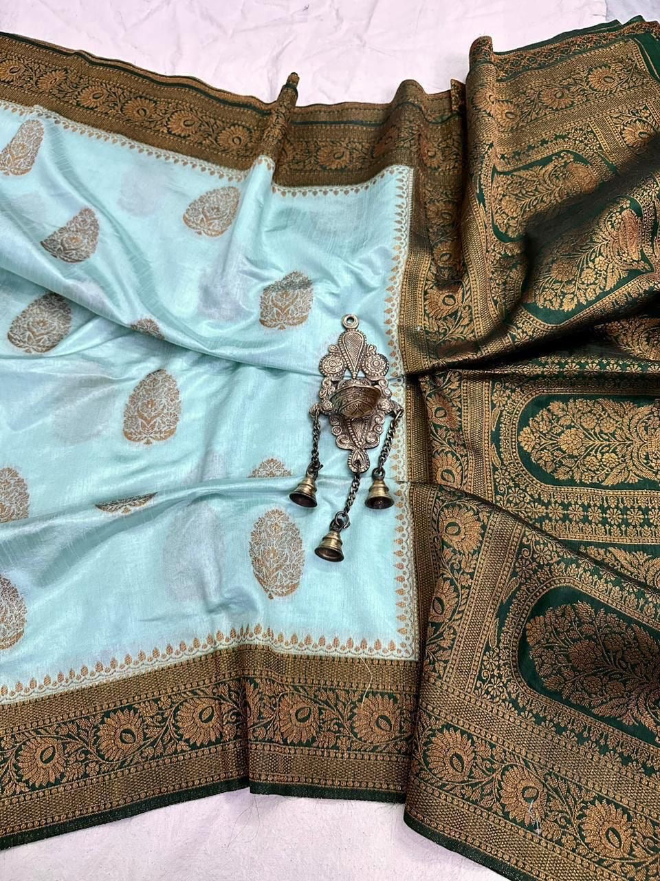 Soft Banarasi mulberry cotton silk saree
