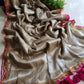 Mul tissue saree with lace border - 2