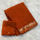 Soft Viscous crushed chinon silk checks saree