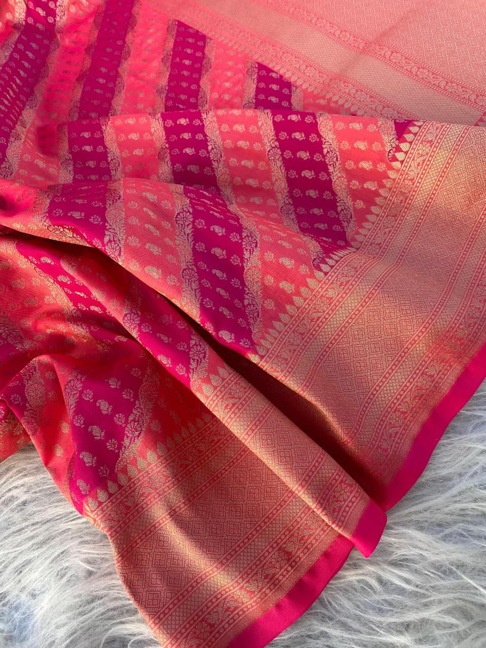 Premium Banarasi saree with rangkat weaves