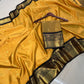 Beautiful semi katan Banarasi silk saree with contrast border