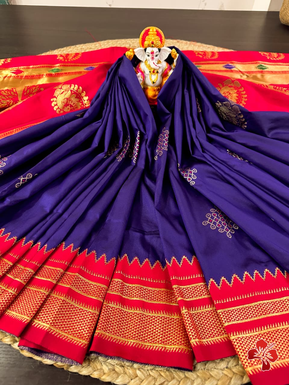 Soft semi silk saree - kolam