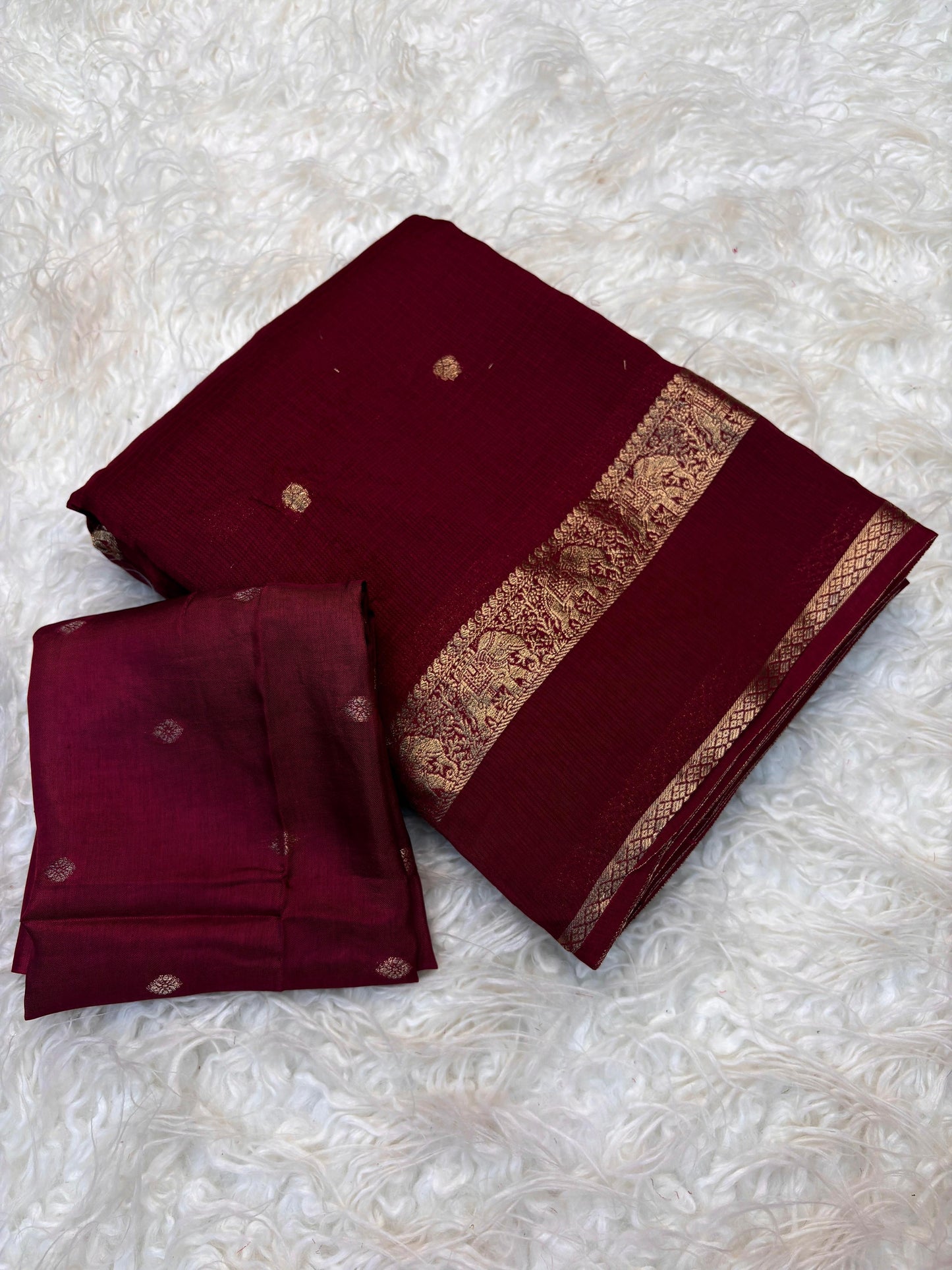 Beautiful viscose kota saree with dual jacquard border