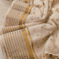 (Prebooking) Pure authentic mul cotton saree with zari stripes border and small polka body- without blouse