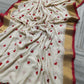 Pure authentic mul cotton saree with heart embroidery