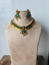 Beautiful and Premium kemp coin necklace - green