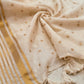 (Prebooking) Pure authentic mul cotton saree with zari stripes border and small polka body- without blouse