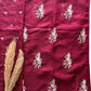 Premium kota doriya saree with multicolor thread embroidery and lace border
