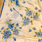Pure mul cotton handpainted saree - Blue Roses