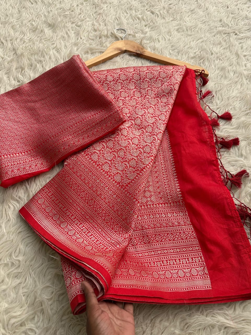 Semi Katan Banarasi Saree