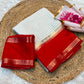 Premium Chinon Checks Saree with Contrast Bentex Zari Border & Matching Blouse