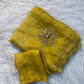 Soft two tone tissue silk with sequins and gotta patti work