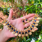 Beautiful statement coin necklace - blue