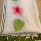 Pure mul cotton handpainted saree - Morning Glory