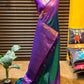 Beautiful semi silk saree with pochampally border