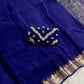 Beautiful viscous georgette saree with zari border and dola silk blouse