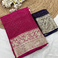 Semi georgette viscous checks saree