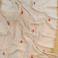 Zari checks cotton saree with embroidery